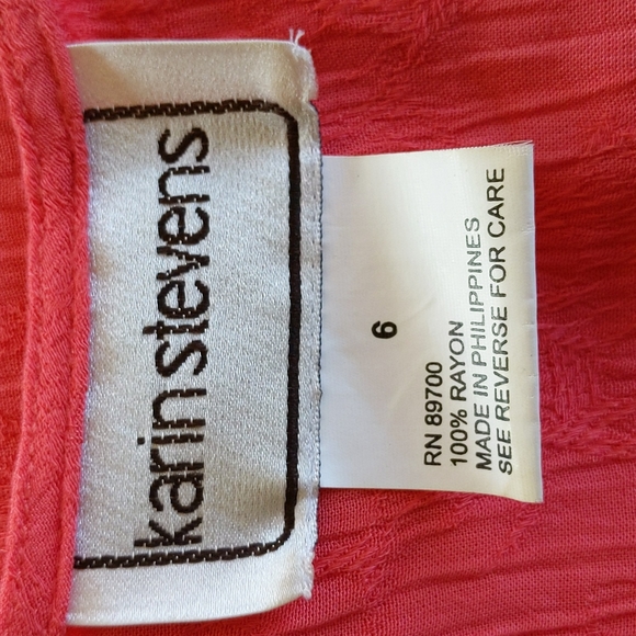 Karin Stevens Empire Waist Side Vent Maxi Dress 6 Peachy Pink Coral - Picture 2 of 15